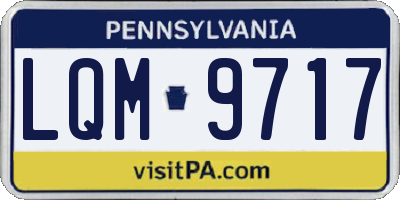 PA license plate LQM9717