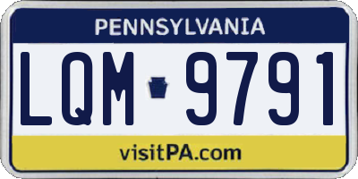PA license plate LQM9791