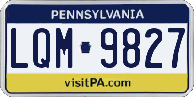 PA license plate LQM9827