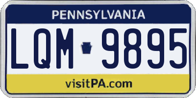 PA license plate LQM9895