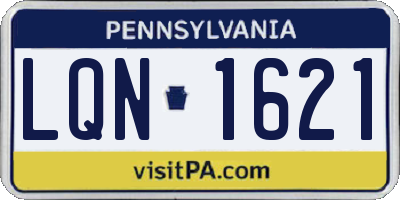 PA license plate LQN1621