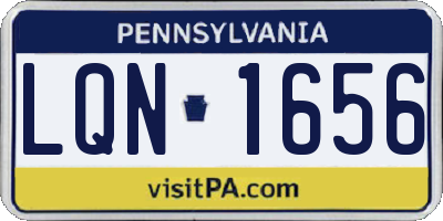 PA license plate LQN1656