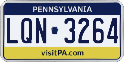 PA license plate LQN3264