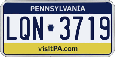 PA license plate LQN3719