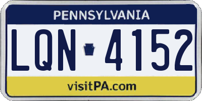 PA license plate LQN4152