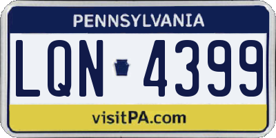 PA license plate LQN4399