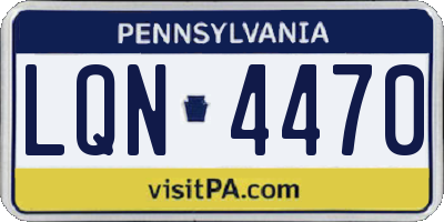 PA license plate LQN4470