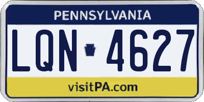 PA license plate LQN4627