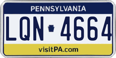 PA license plate LQN4664