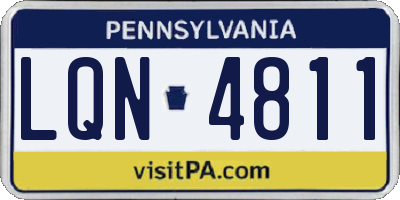 PA license plate LQN4811