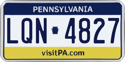 PA license plate LQN4827