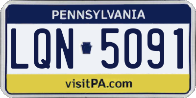 PA license plate LQN5091