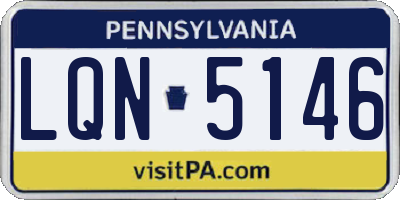 PA license plate LQN5146