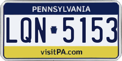 PA license plate LQN5153
