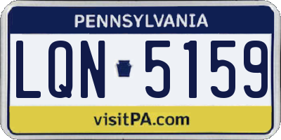 PA license plate LQN5159