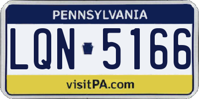 PA license plate LQN5166