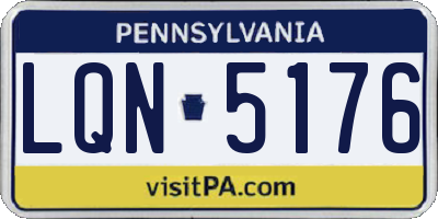 PA license plate LQN5176