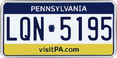 PA license plate LQN5195