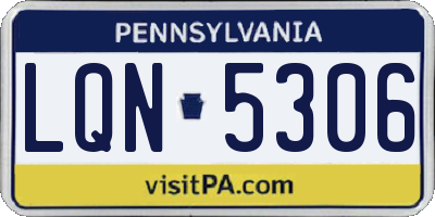 PA license plate LQN5306