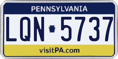 PA license plate LQN5737