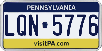 PA license plate LQN5776
