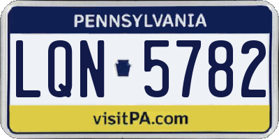 PA license plate LQN5782
