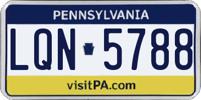 PA license plate LQN5788