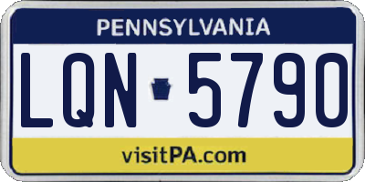 PA license plate LQN5790