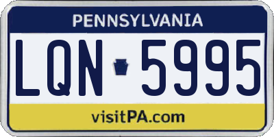 PA license plate LQN5995