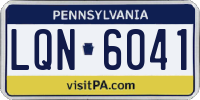 PA license plate LQN6041