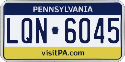 PA license plate LQN6045
