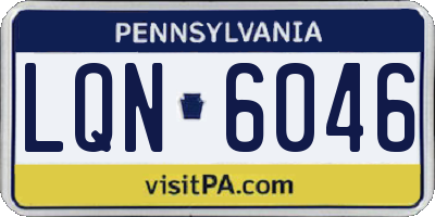 PA license plate LQN6046