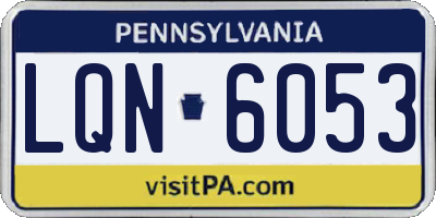 PA license plate LQN6053