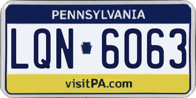 PA license plate LQN6063