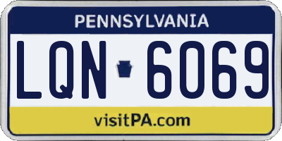 PA license plate LQN6069