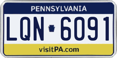 PA license plate LQN6091
