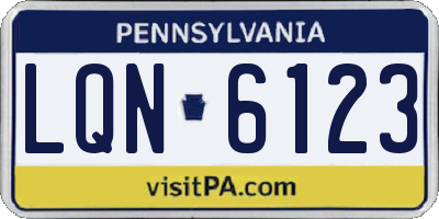 PA license plate LQN6123