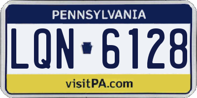 PA license plate LQN6128