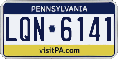 PA license plate LQN6141