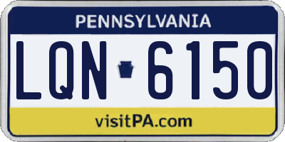 PA license plate LQN6150