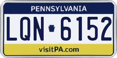 PA license plate LQN6152
