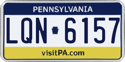 PA license plate LQN6157
