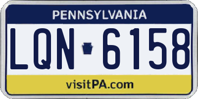 PA license plate LQN6158