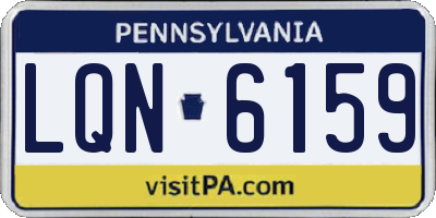 PA license plate LQN6159