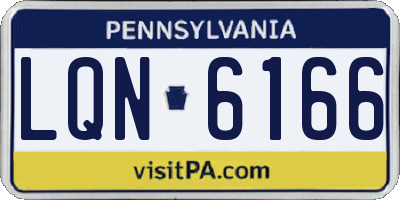 PA license plate LQN6166