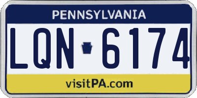 PA license plate LQN6174