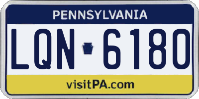 PA license plate LQN6180