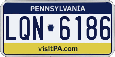PA license plate LQN6186