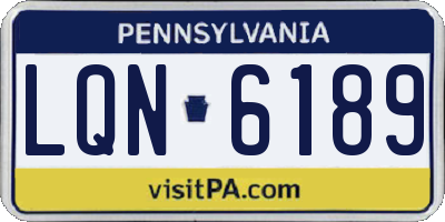PA license plate LQN6189
