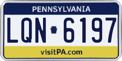 PA license plate LQN6197